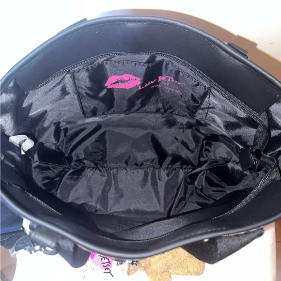 Luv Betsey Leopard Print Tote – Heart Logo & Teddy Charm • NWT - Picture 7 of 11